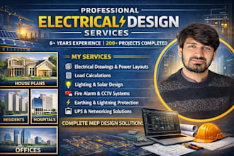 do autocad electrical,lighting and panel design, load calculation of buildings