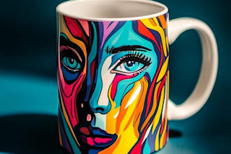 make amazing typography and custom coffee mug design
