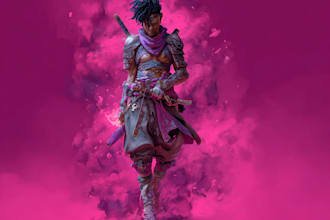 create dnd race based character illustration elf