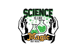 design high quality science lab mascot logo with t shirt design