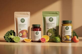 design premium product packaging box, pouch, label design