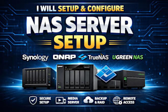 setup, configure nas server, synology, qnap, jellyfin, emby, radarr, ugreen nas