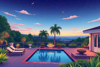 design landscape, terrace, backyard, pool, and patio