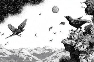 create pen and ink illustrations