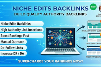 do niche edits and insert backlinks on high authority websites