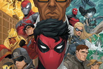 epic superhero character art comic style