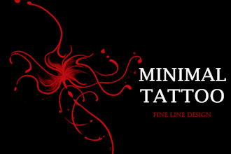 custom minimalist tattoo simple line art