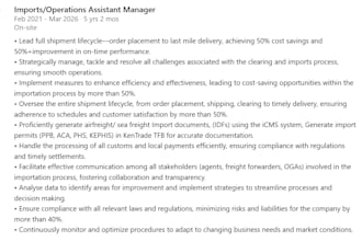 be your expert business and logistics operations executive