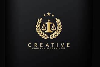 create graceful and fantastic law logo design