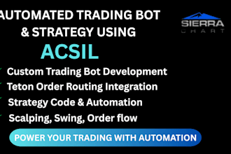build a sierra chart automated trading bot and strategy using acsil