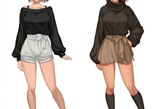 design nft character anime, manga, cartoon for animate