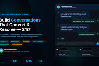 aws cloud conversational ai bot using generative ai, lex, bedrock and lambda