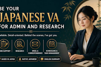 be your japanese VA for admin and research