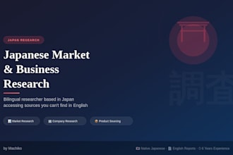 research japanese markets, companies, and products for you