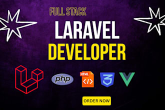 build full stack laravel web application with vue and PHP
