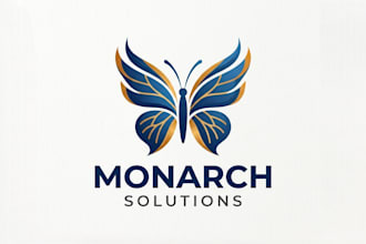 design a luxurious and regal monarch logo