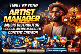 be your artist manager, music distributor, social media manager, content creator