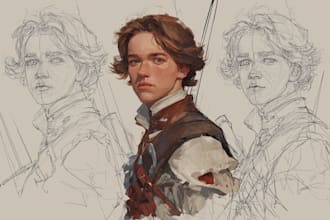 illustrate professional fantasy characters and ttrpg party art