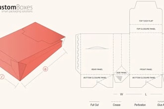 create dieline, box dieline, cutline, diecut, and product packaging design