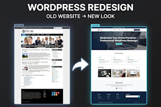 redesign your wordpress website or homepage