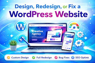 design, redesign, or fix a wordpress website