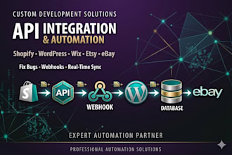 create or fix custom backend development and API integration services
