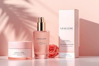 create modern luxury packaging design for box, label, pouch