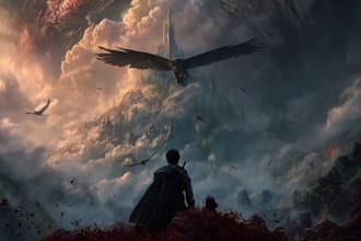 create a dark fantasy or magical book cover illustration