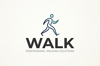design a clean and modern walk logo for your brand