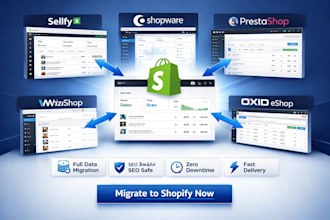 migrate from sellfy wizishop shopware prestashop oxid eshop to shopify store