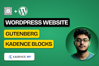 create wordpress website using gutenberg blocks and kadence