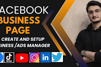 create all social media accounts, facebok business page