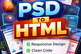psd to responsive HTML CSS website