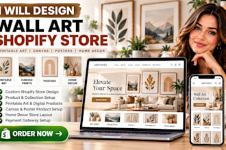 design wall art shopify store printable store canvas interior home decor store