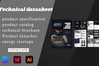 design canva product technical datasheet brochure for electronic devices solar