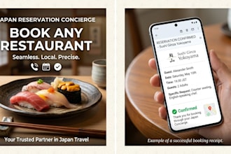 be your japan concierge for restaurant reservations and travel support