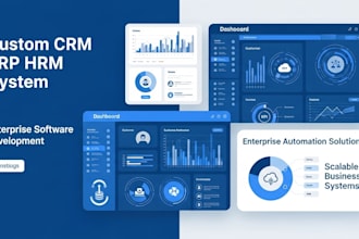 build custom erp CRM and hrm systems with enterprise features and bi dashboard