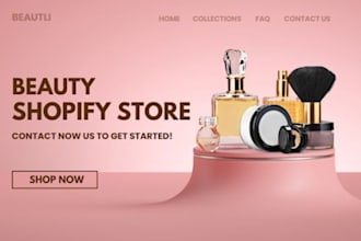 design beauty salon shopify store spa cosmetics makeup shopify store redesign