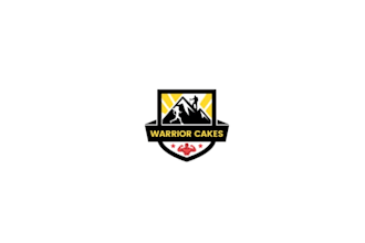 design awesome classic warrior cakes logo