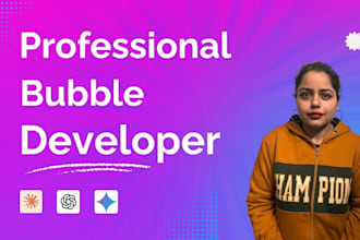 be bubble expert build bubble website, bubble  saas as bubble web app