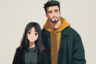 draw a anime character ar or anime couple character