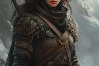 draw fantasy character or monster for dnd illustration