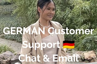 provide german customer support via chat and email