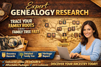 do genealogy research ancestry tracing and build your family tree within 24 hour