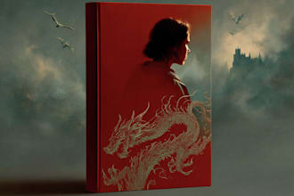 design a cinematic fantasy book cover illustration
