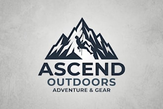 design a bold and dynamic climbing logo for your brand