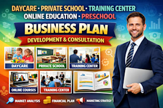 daycare private school training center online education preschool business plan