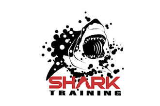 design fantastic strength logo for shark training