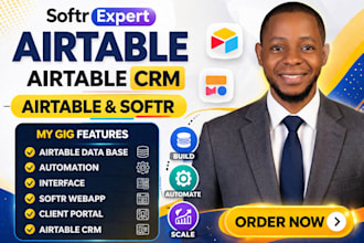setup airtable database, softr webapp expert, airtable crm, jotform