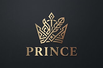 design a royal and elegant prince logo
